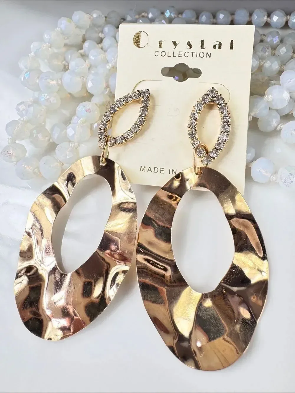 Gold Sculpted Drop Earrings